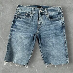 True Religion Shorts Mens 33 Blue‎ Distressed Ricky Relaxed Straight Denim Y2K